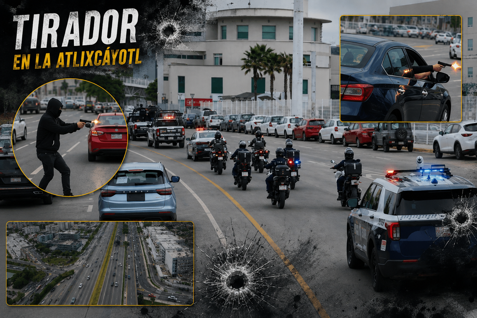 Tirador de la Atlixcáyotl dispara a pie y en vehículo: SSP Puebla