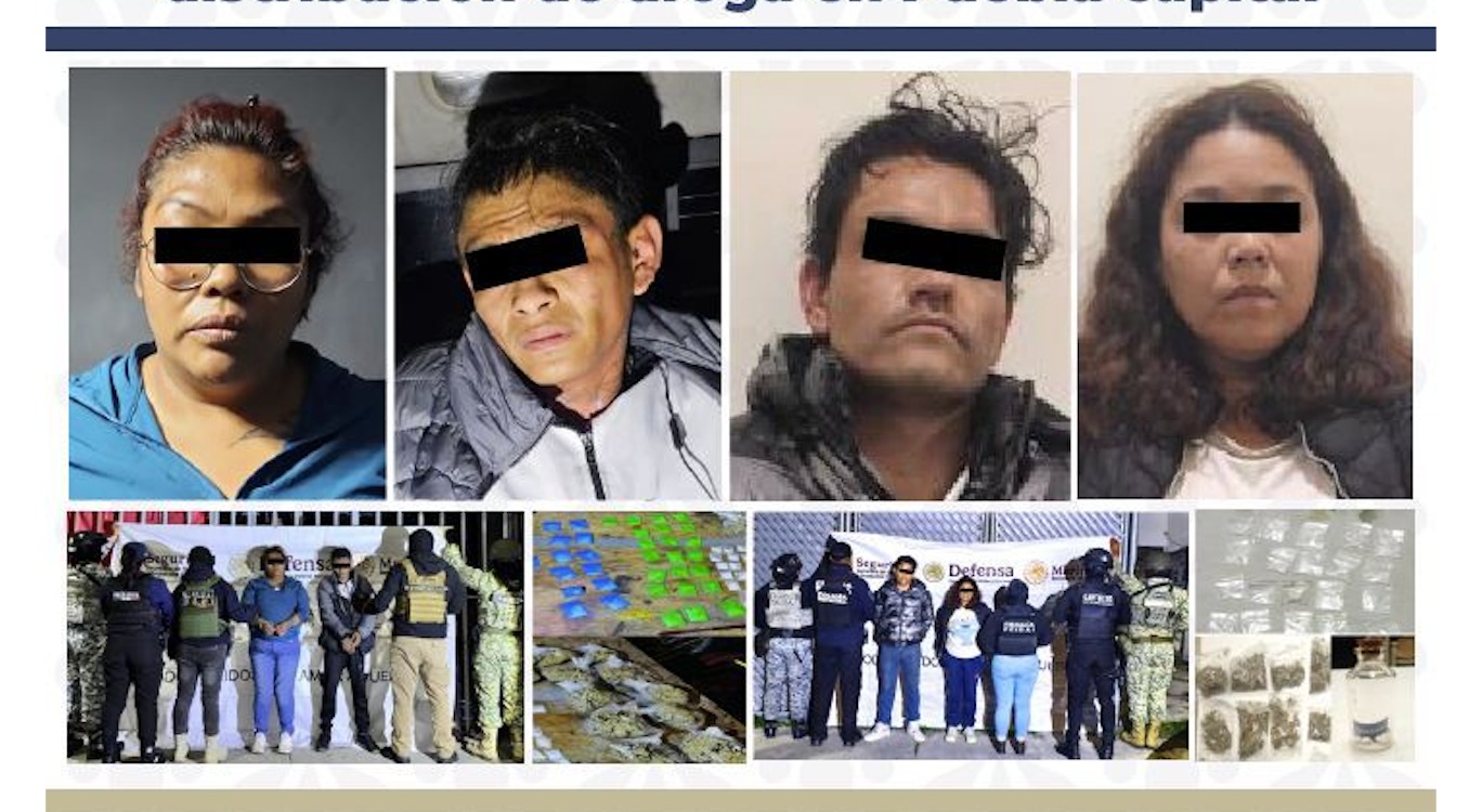 Desmantela FGE dos puntos de venta de droga, hay cuatro detenidos