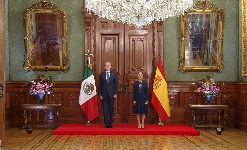Claudia Sheinbaum recibe a Felipe VI
