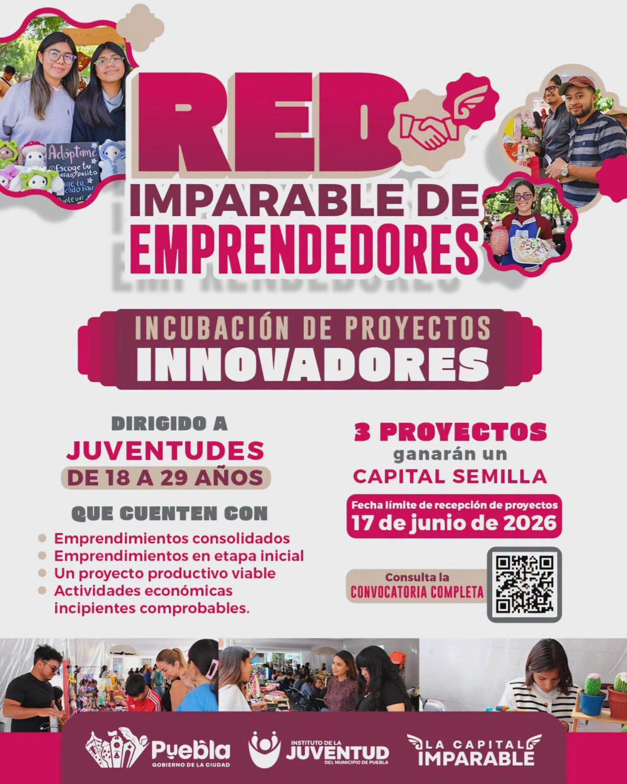 Convocan a jóvenes poblanos a participar en “Red Imparable de Emprendedores”