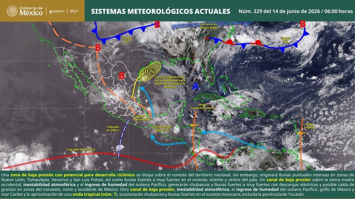 Prevén lluvias y granizo en Puebla este domingo