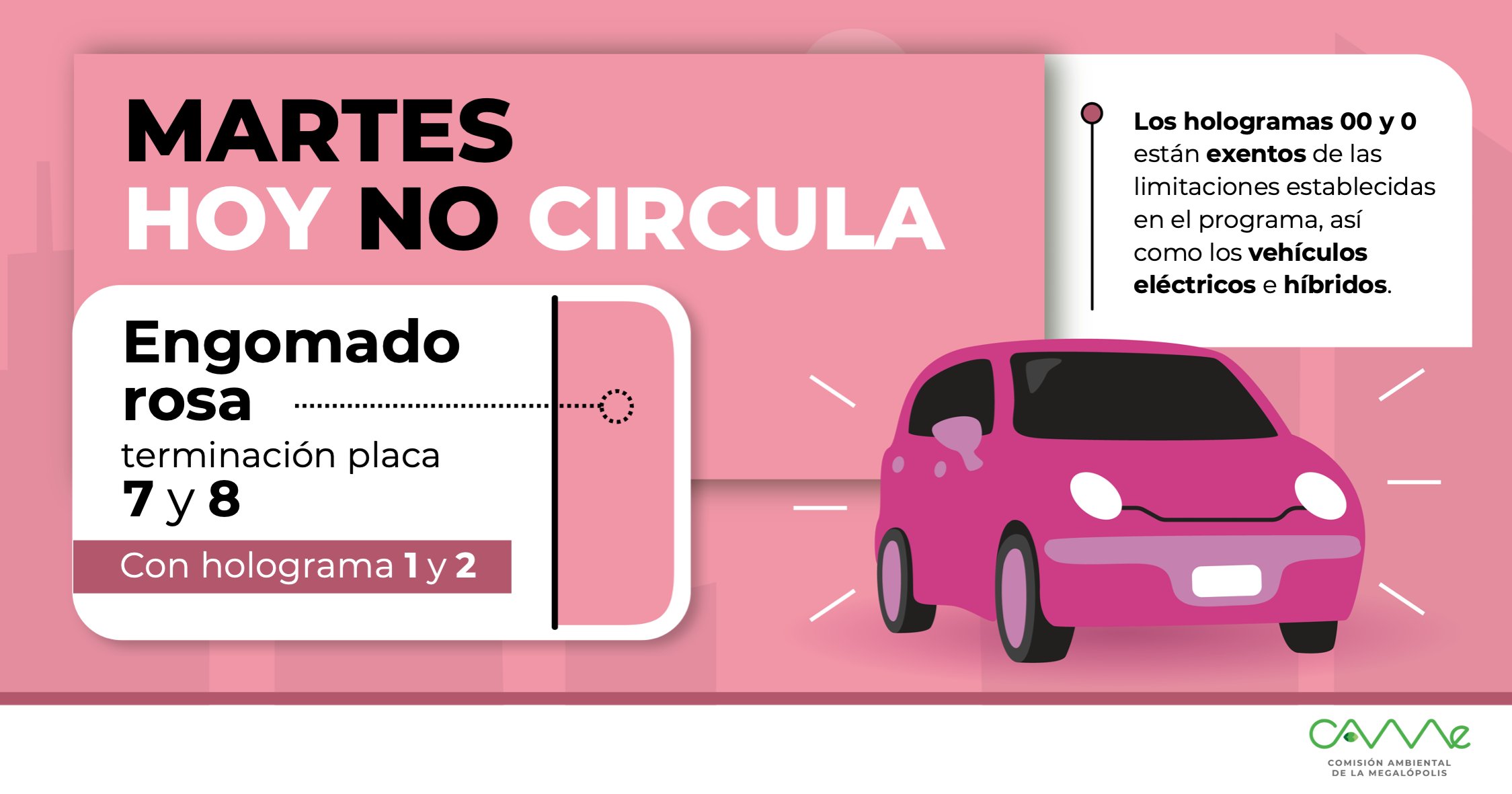 Aplica Hoy No Circula este martes