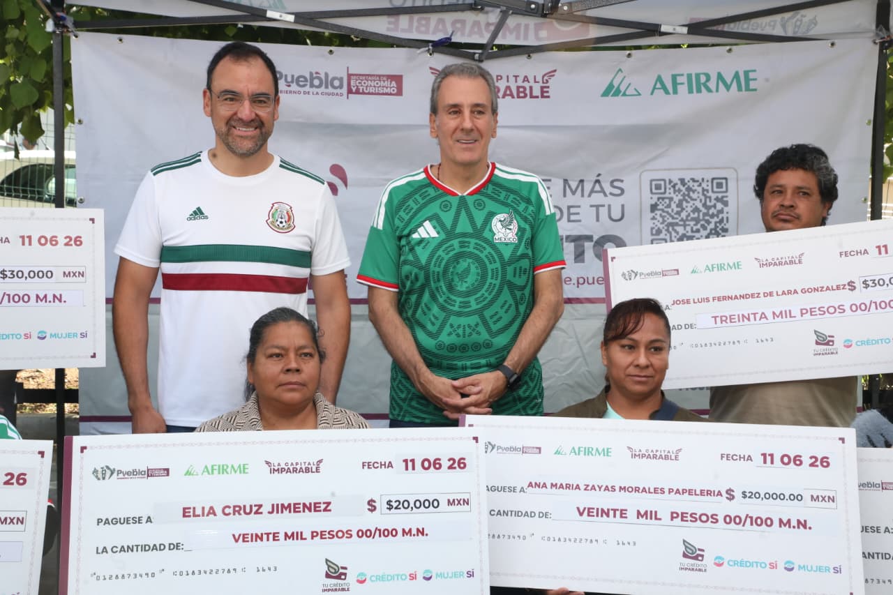 Impulsa Ayuntamiento de Puebla a emprendedores con entrega de créditos en San Jerónimo Caleras