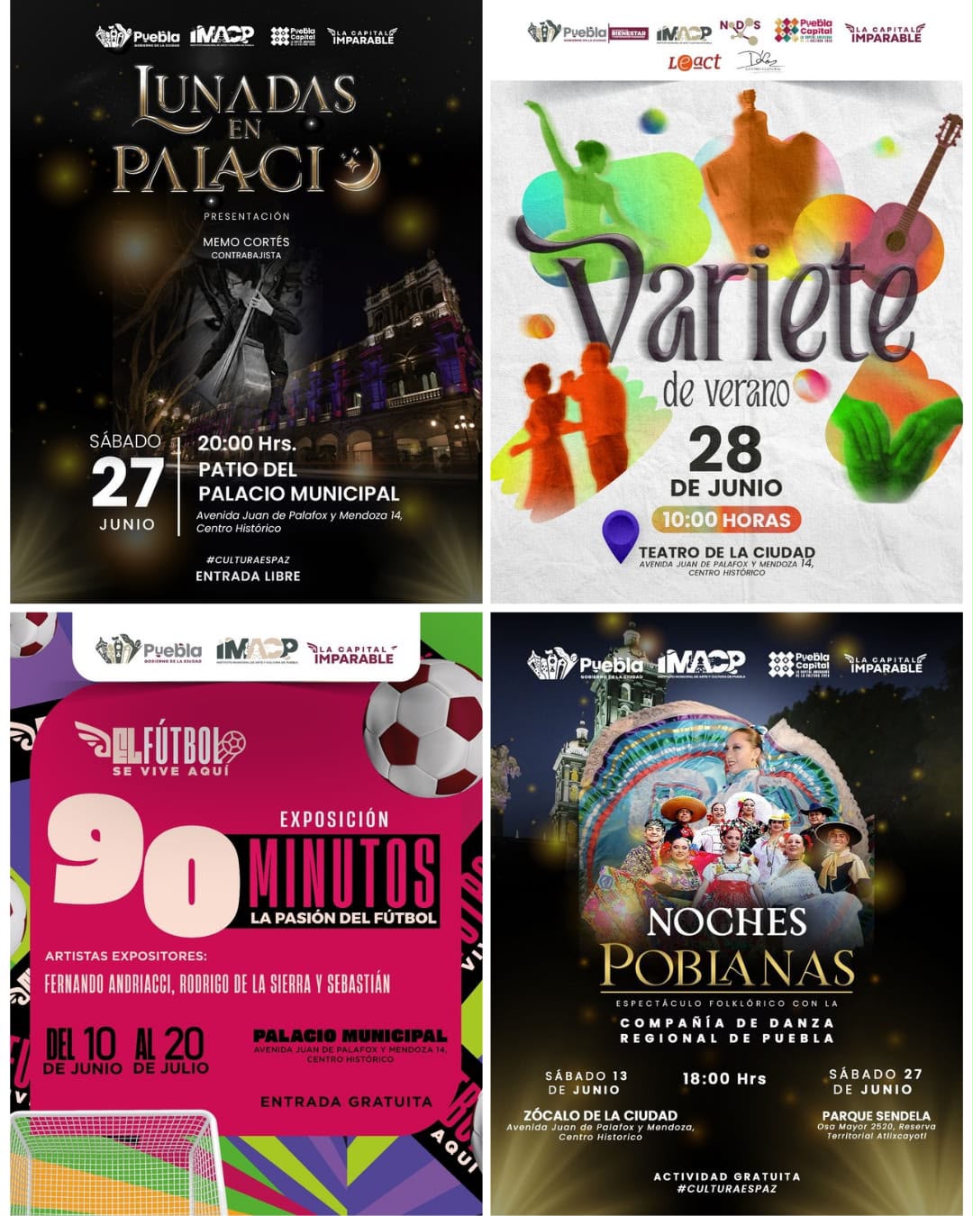 El Ayuntamiento de Puebla invita a pasar un fin de semana musical