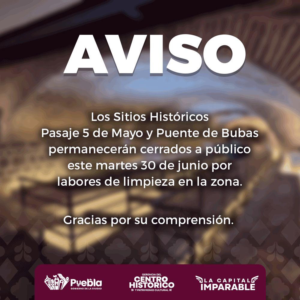 Informa Gobierno de Pepe Chedraui cierre temporal de sitios históricos por limpieza tras las lluvias