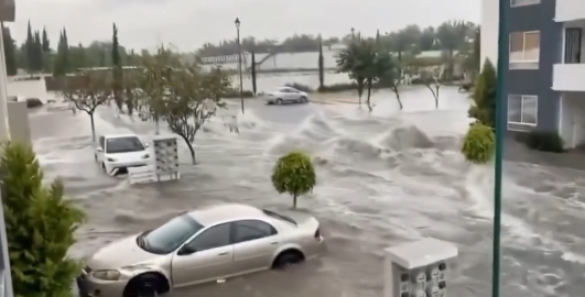 Lluvias provocan inundaciones y daños en Huejotzingo, Puebla