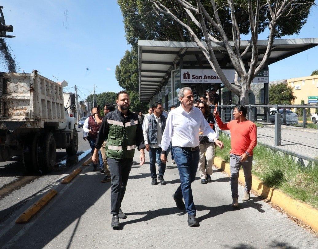 Rehabilitación del bulevar Héroes del 5 de Mayo inicia en Puebla