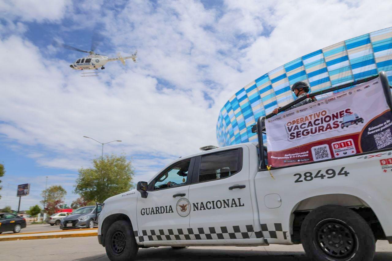 Operativo Vacaciones Seguras refuerza vigilancia en Puebla
