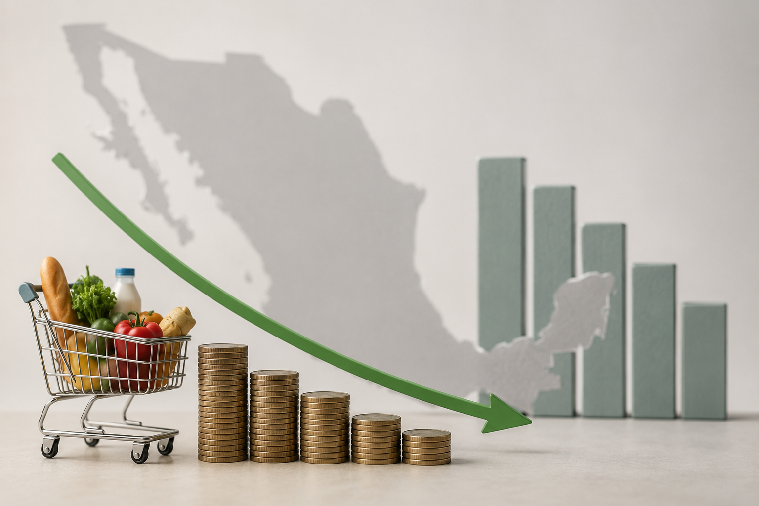 Inflación en México cae a 3.37 % en junio y alcanza su nivel más bajo en cinco años