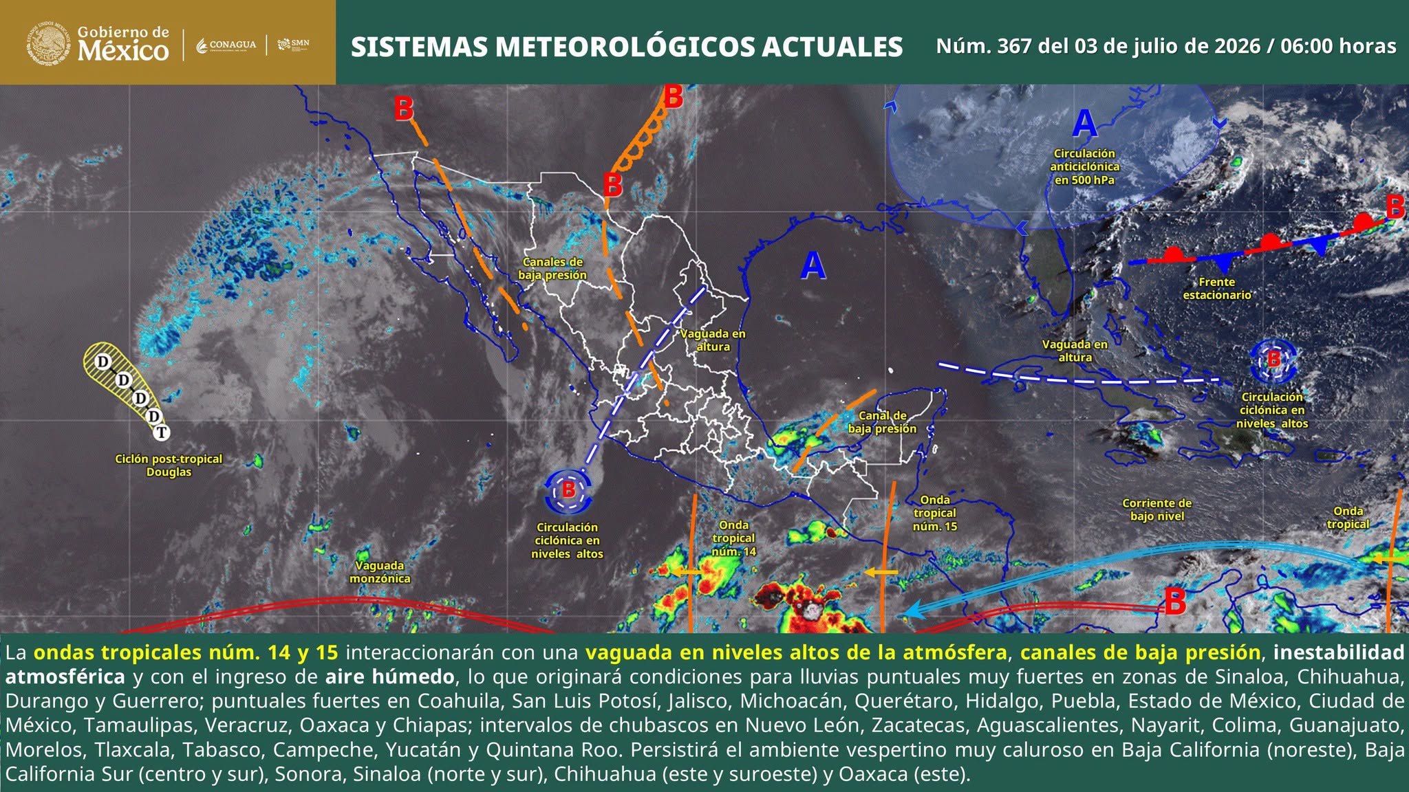 Pronostican lluvias para el norte de Puebla